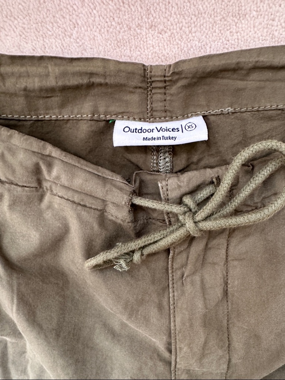 Outdoor Voices Olive Cargo Cotton Pants - Picture 3 of 4